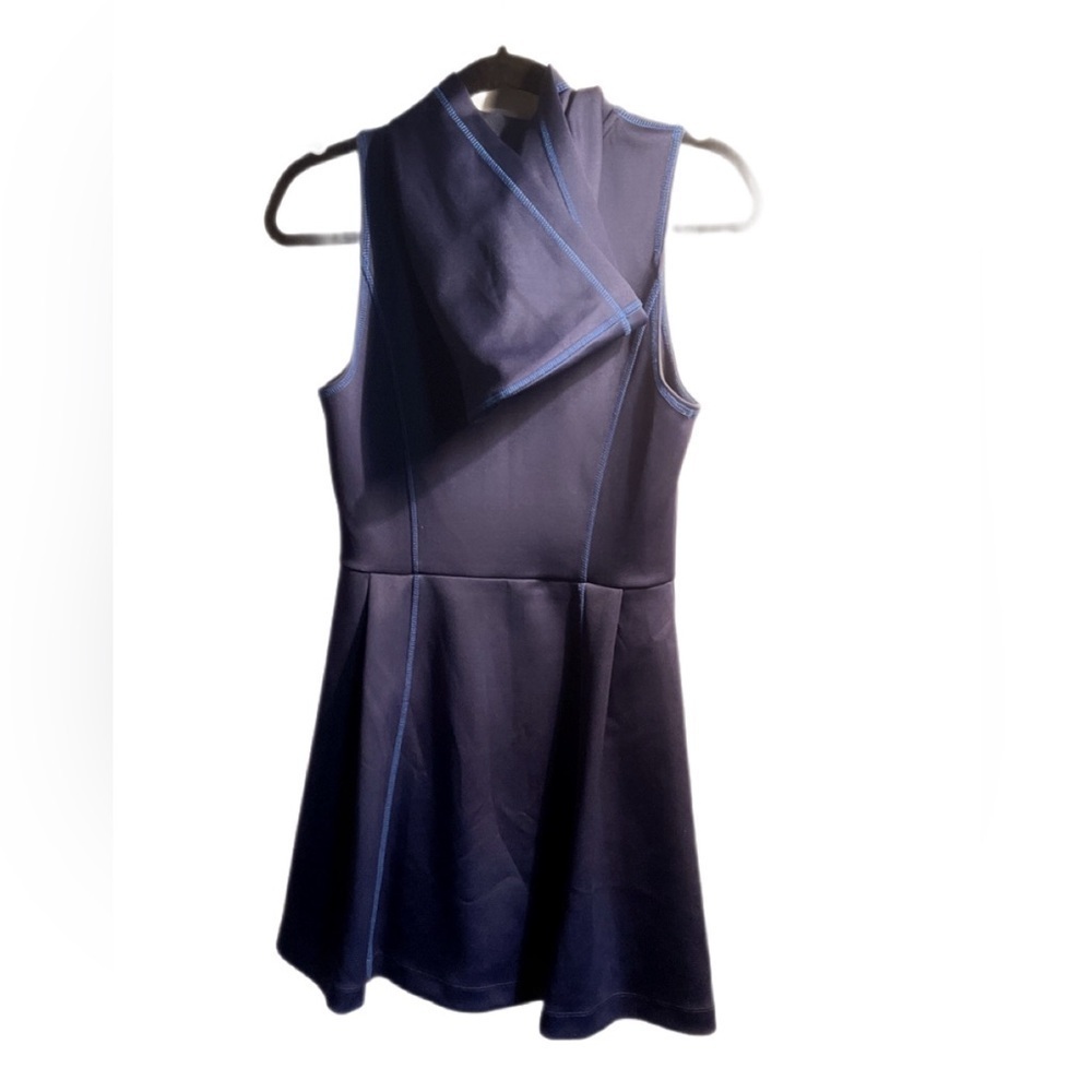 Hunter X Target full zip flared blue hooded mini casual Trendy polyester dress S - Picture 3 of 5
